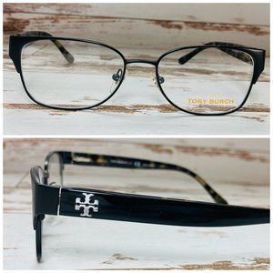 Tory Burch Butterfly Black & Silver Metal Eyeglasses Glasses Frames NWOT